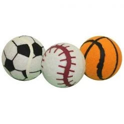 Multipet International 29163 2.5 in. Tennis Sport Ball Dog Toy