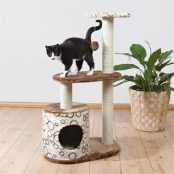 TRIXIE Pet Products 44590 Casta Cat Tree; Brown & Beige With Circles