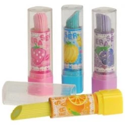 Us Toy Company US Toy 4359 Lipstick Shaped Erasers - Pack of 12