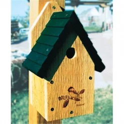 Fancy Feline Garden Wren-Chickadee House- 1.13 in. Hole Size