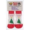 Woodrow Wear Power Paws 05-06 X-Large Traction Dog Socks in Red/White with Green Christmas Tree
