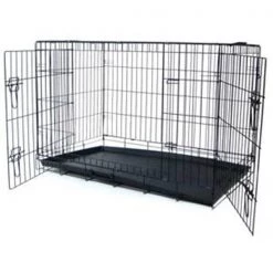 YML Group DSA36 - Small Animal Cage with Double Doors - Black - 36 x 23 x 26 Inches