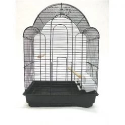 YML 1704BLK Shell Top Bird Cage in Black