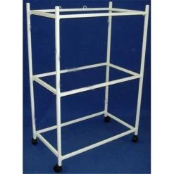 YML 4164WHT Three Shelf Stand for Medium Bird Breeding Cage in White