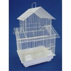 YML 5844WHT Pagoda Small Bird Cage in White