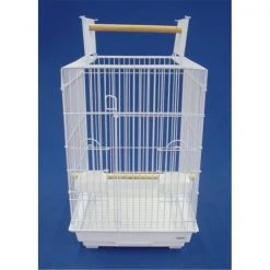 YML 5984WHT Open Top Small Parrot Cage in White