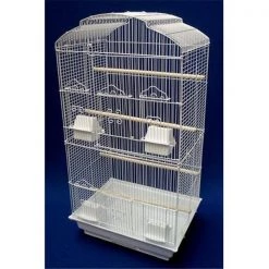 YML 6804WHT Shall Top Small Bird Cage in White