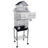 YML 6844-4814BLK Pagoda Top Small Bird Cage with Stand in Black