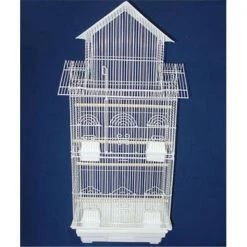 YML 6844WHT Tall Pagoda Top Small Bird Cage in White