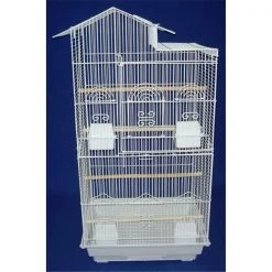 YML 6894WHT Villa Top Small Bird Cage in White