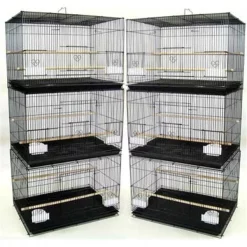 YML 6x2424BLK Lot of Six Small Bird Breeding Cages in Black