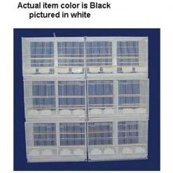 YML 6x2434BLK Lot of Six Small Bird Breeding Cages with Divider in Black