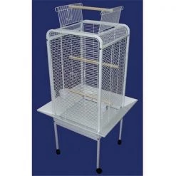 YML EF2222WHT Play Top Parrot Bird Cage in White