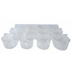YML C8054-C Lot Of 12 Clear Plastic Cup For Breeding Cages