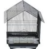 YML Group AMBLK 11 x 9 x 16 in. House Top Style Small Parakeet Cage; Black