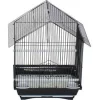 YML Group A1314MBLK 13.3 x 10.8 x 17.8 in. House Top Style Medium Parakeet Cage; Black