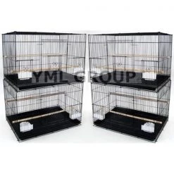 YML 4x2474BLK Lot of 4; .5 in. bar spacing small breeding cages in Black.