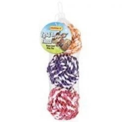 Ruffin It RUFFIN'IT KIT Rope Ball Dog Toy, Toss 'N Floss Toy, Orange/Pink/Purple