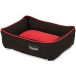 DOGZILLA 80379 Pet Lounger, Rip-Stop Fabric Cover, Black/Red