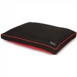 DOGZILLA 80381 Gusset Dog Bed, Rip-Stop Fabric Cover, Black/Red