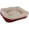 Aspenpet Self-Warming Pet Lounger, Rectangular, Faux Lambs Wool Plush and Wide Wale Corduroy Fabric Cover