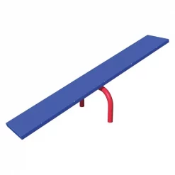 Bark Park Dog Park Teeter Totter, Red/Blue
