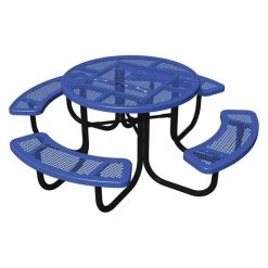 Bark Park Perforated Chow Hound Table, 82"X30", Round, Green