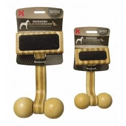 Hugs Pet Products Massaging Pet Slicker Brush Small Brown 5.5" x 3.25" x 2.75"