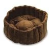 K&H Pet Products Kitty Kup Bed Small Tan / Mocha 16" x 16" x 7"
