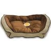 K&H Pet Products Bolster Couch Pet Bed Large Mocha / Tan 28" x 40" x 9"