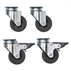 Midwest Skudo Pet Travel Carrier Wheel Casters 4 Pack Silver