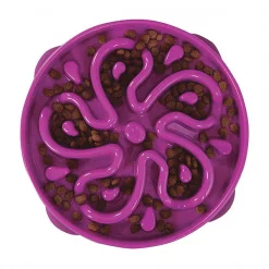 Outward Hound Fun Feeder Slo-Bowl Flower Large Purple 10.5" x 10.5" x 1.5"