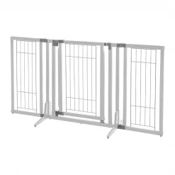 Richell Freestanding Pet Gate Origami White 34"-63"x20.5"-26"x32"