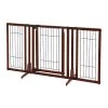 Richell Freestanding Pet Gate Cherry Brown 34"-63"x20.5"-26"x32"