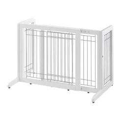 Richell Freestanding Pet Gate HL Small White 26.4" - 40.2" x 17.7" x 20.1"