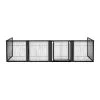 Richell Pet Gate 6 Panel Black 130" - 134" x 31.7" - 33.7" x 31.5"