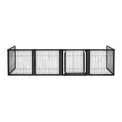 Richell Pet Gate 6 Panel Black 130" - 134" x 31.7" - 33.7" x 31.5"