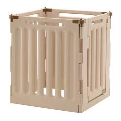 Richell Indoor/Outdoor Pet Playpen 4 Panel Tan / Mocha 63.8" x 33.1" x 36"