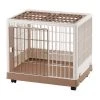 Richell Pet Training Kennel PK-650 White / Mocha 25.4" x 19.7" x 22"