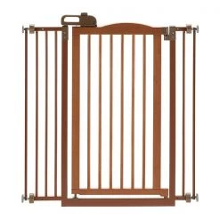 Richell Tall One-Touch Pressure Mounted Pet Gate, Autumn, 32.1" - 36.4"x2"x38.4"