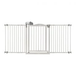 Richell One-Touch Wide Pressure Mounted Pet Gate, White 32.1" - 62.8"x2"x30.5"